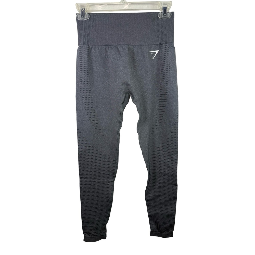 Gymshark Vital Seamless Leggings Dark Charcoal Gray Marl High Waisted Small‎